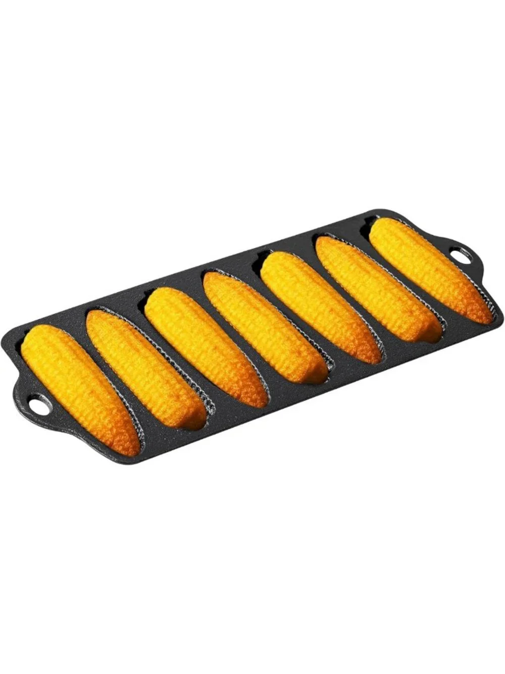Cast Iron Corn Stick Pan with 7 Molds - Perfect for Cornbread, Cakes & Corndogs